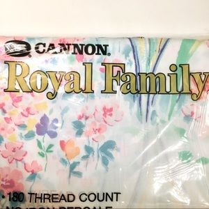 CANNON ROYAL FAMILY TWIN FLAT SHEET Vintage Sealed